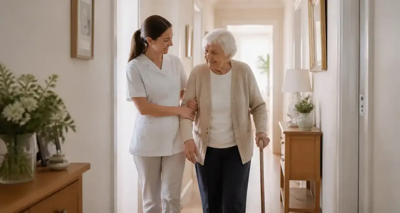 Aide à domicile pour une personne âgée