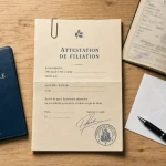 Attestation de filiation et justificatifs à joindre