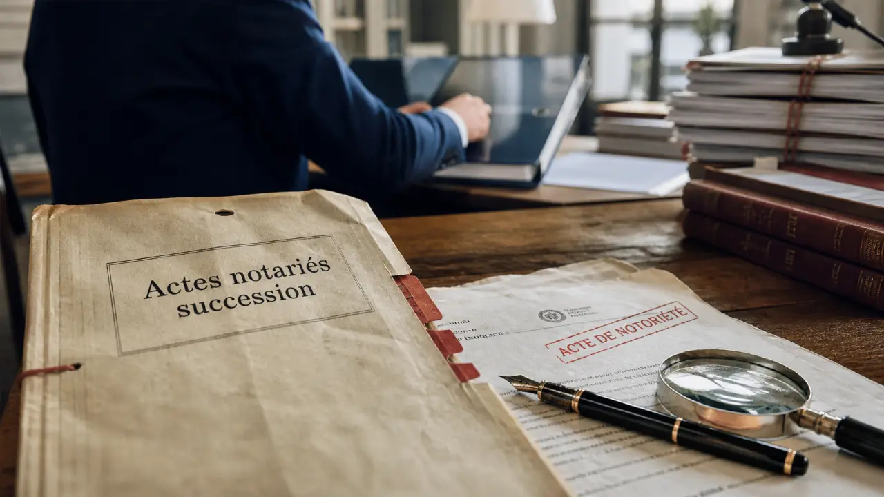 Actes notaries pour succession : acte de notoriété et notaire, dossier de succession
