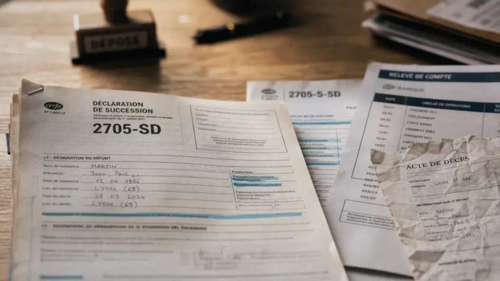 Déclaration de succession remplie : formulaire 2705-SD, actif net et erreurs à éviter