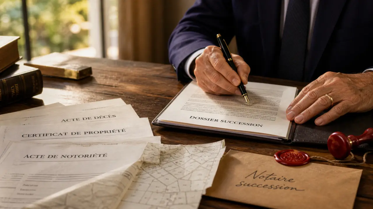 Notaire obligatoire succession, dossier immobilier et documents
