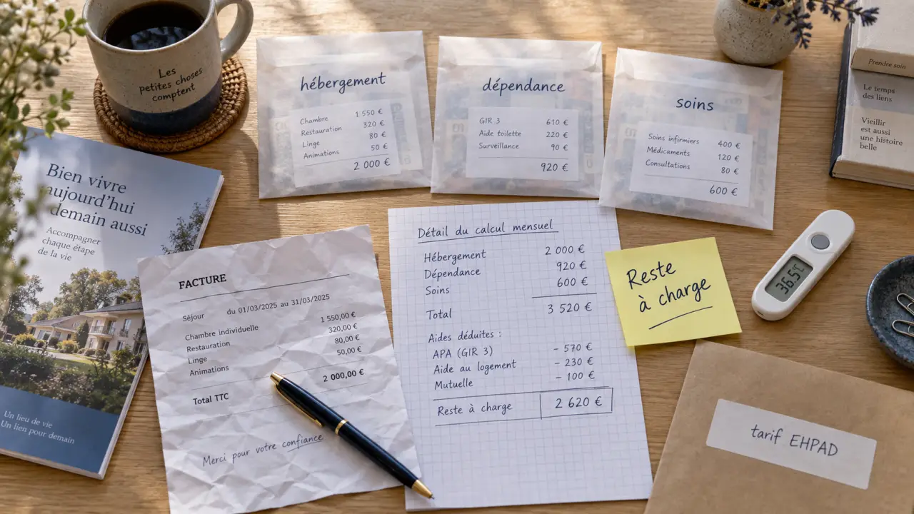 Combien coûte une maison de retraite : tarif EHPAD et reste à charge sur une facture