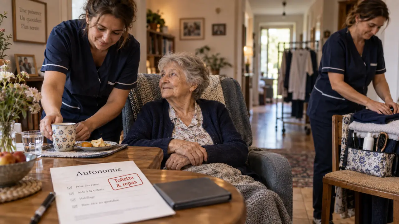 Différence entre aide à domicile et auxiliaire de vie : autonomie au domicile, toilette et repas