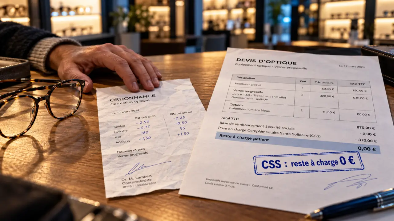 CMU lunettes remboursement : panier A, reste à charge 0 €