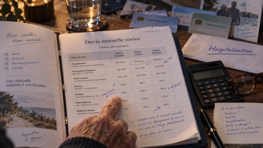 Mutuelle senior plus de 70 ans : garanties hospitalisation et soins
