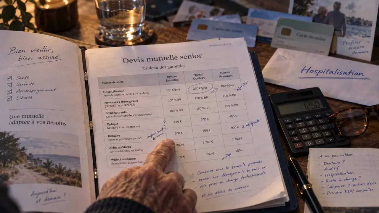 Mutuelle senior plus de 70 ans : garanties hospitalisation et soins